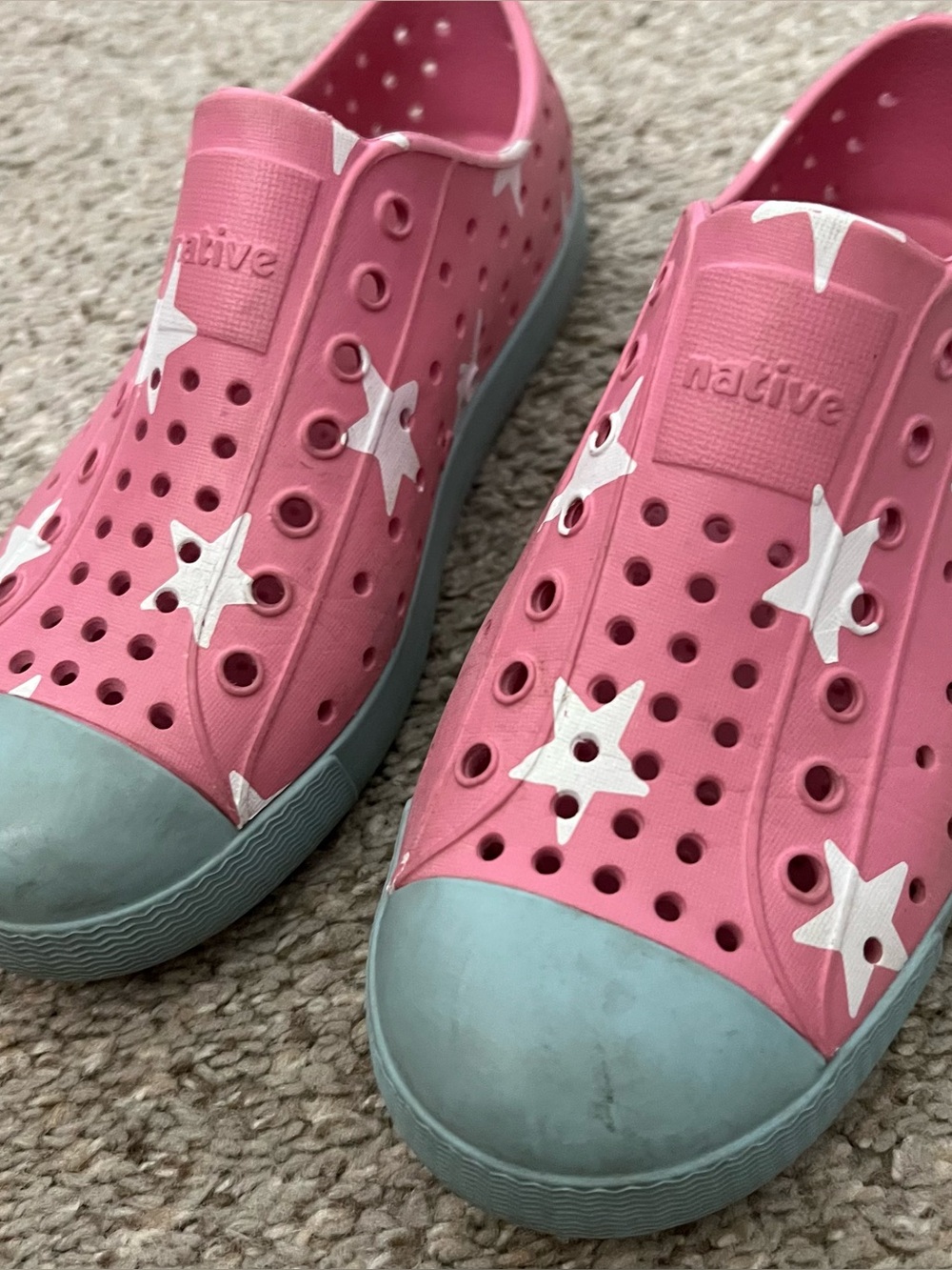 Native Kids Pink Star Water Shoes Size 1